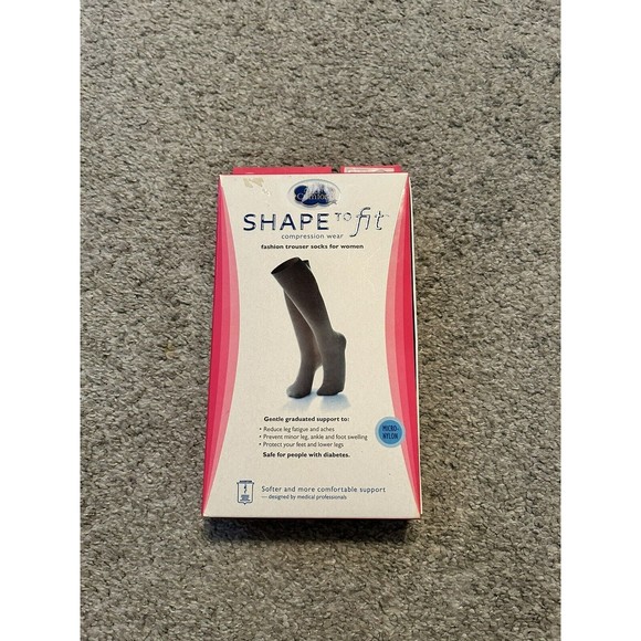 Dr Comfort Shape to‎ Fit Compression Trouser Socks SMALL Womens NAVY 10-15 mmHg - Picture 1 of 2